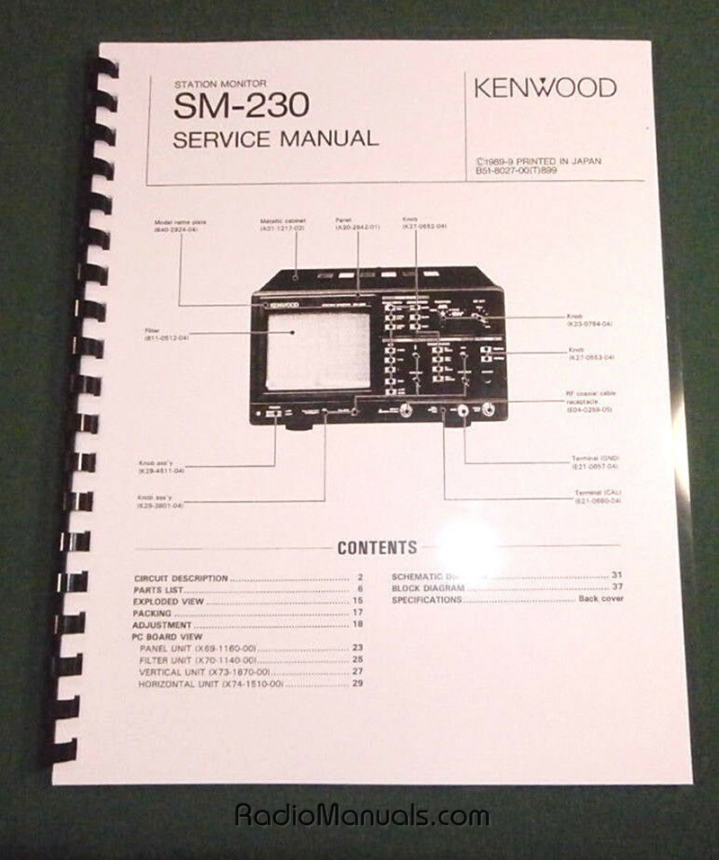 Kenwood SM-230 Service Manual